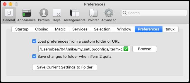 iTerm2 preferences location